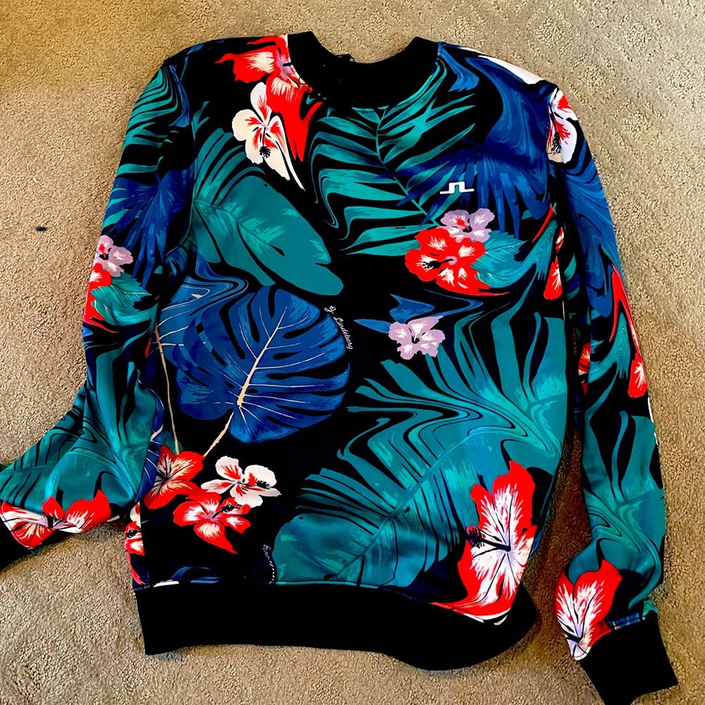 J. Lindenberg floral sweatshirt.
